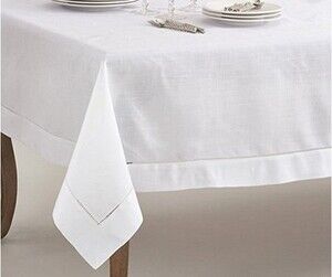 Fennco Tablecloth 72x72 NEW White Style 6300